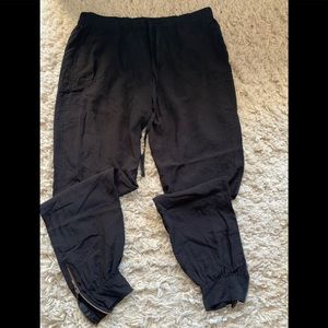 Max Studio Black Joggers with Zipper Detail Size S